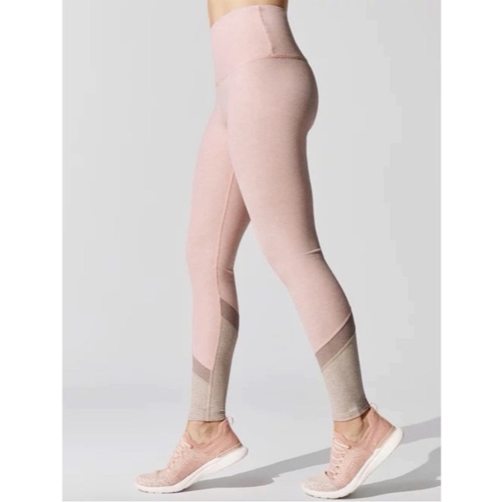 Beyond Yoga Pink Space Dye Midi Leggings